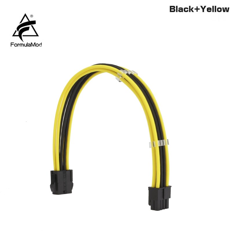 FormulaMod Fm-NC8P CPU 8Pin(4+4) Power Extension Cable For Motherboard 8 Pin 18AWG Combination Color Cables With Cable Comb