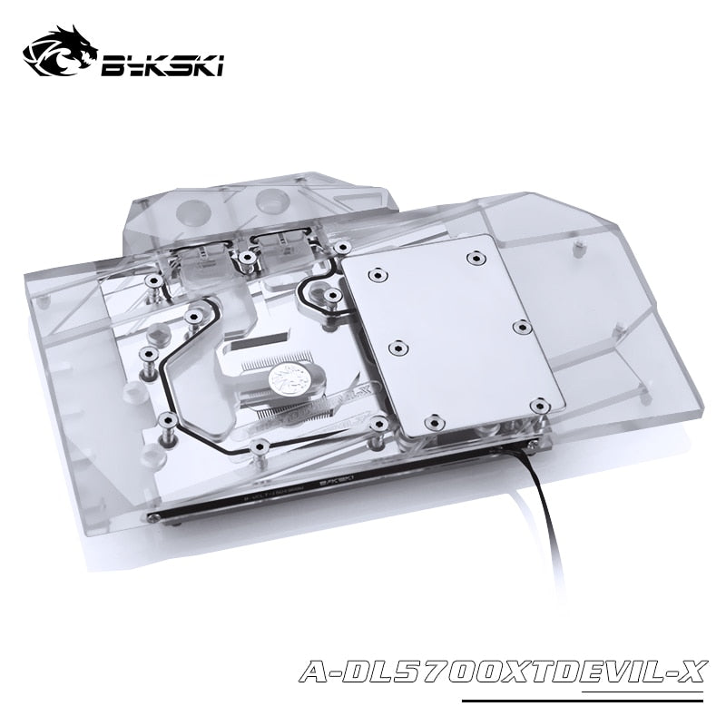 Bykski A-DL5700XTDEVIL-X bloc de refroidissement par eau GPU pour Dataland Power Color 5700XT Red Devil composant d'ordinateur Dissipation thermique