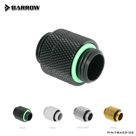 Barrow TBX2D-02 Male to Male Rotary Fitting G1/4'' Black Silver White Gold Connection Adapter