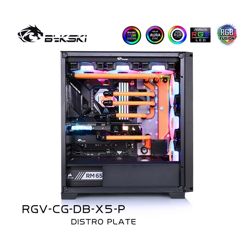 Kit de refroidissement Bykski Waterway pour boîtier COUGAR DarkBlader X5, 5V ARGB, pour la construction d'un seul GPU, RGV-CG-DB-X5-P