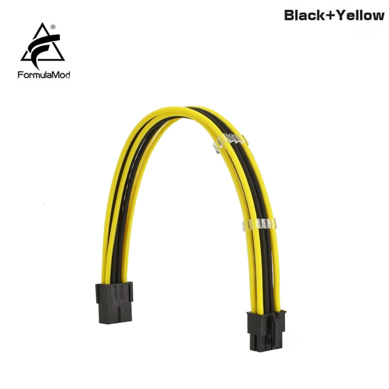 FormulaMod Fm-NP8P PCI-E 8Pin(6+2) Power Extension Cable For Motherboard/GPU 8 Pin 18AWG Combination Color Cables With Comb