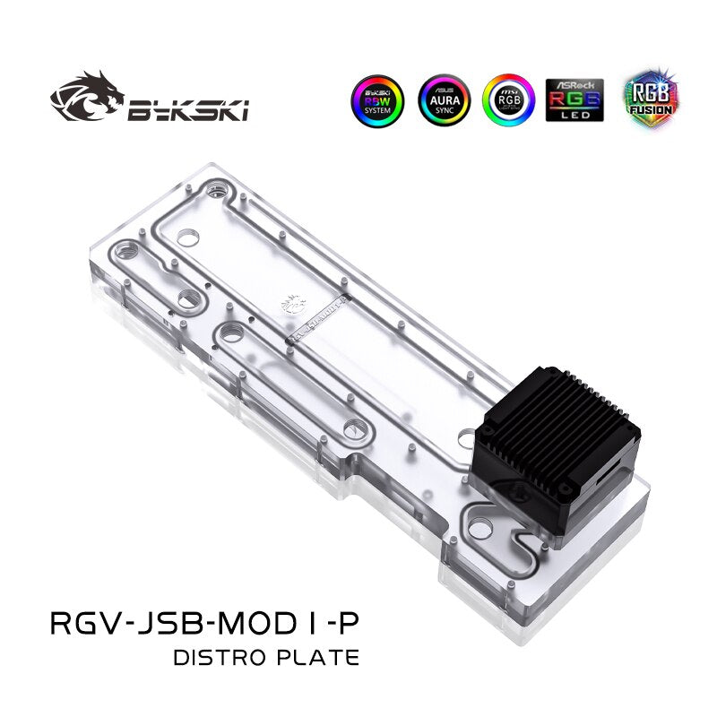 Bykski RGV-JSB-MOD1-P, cartes de voies navigables pour boîtier JONSBO MOD1, Bykski RBW, pour bloc d'eau CPU Intel et construction GPU unique