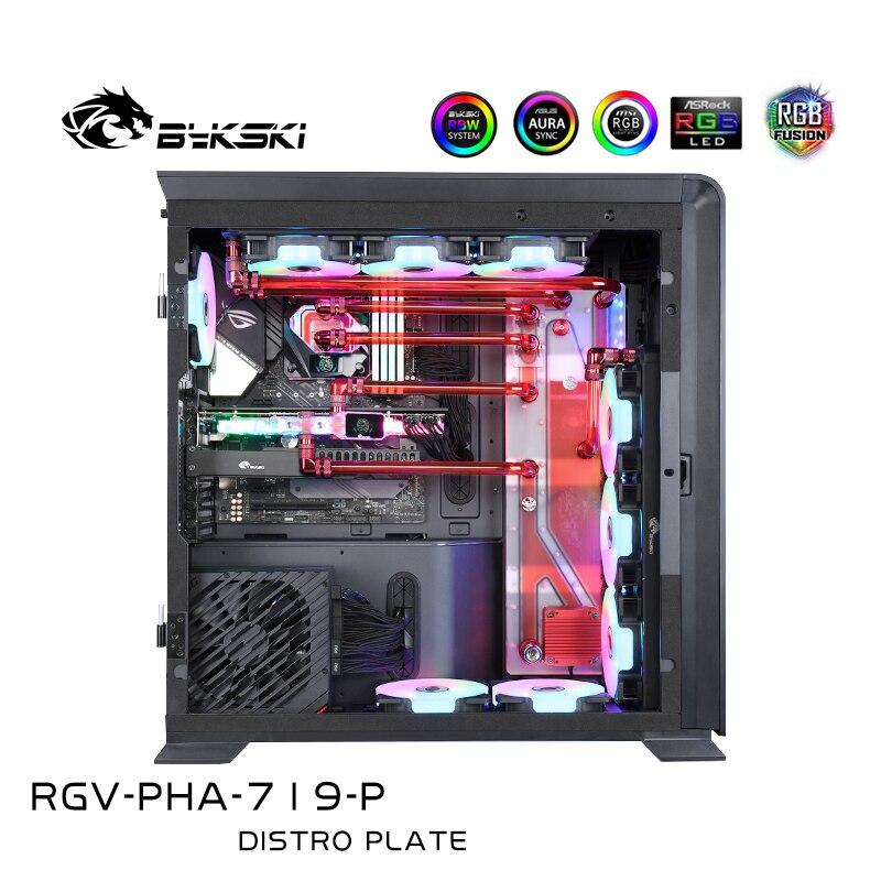 Bykski Waterway Cooling Kit For PHANTEKS 719LTG Case, 5V ARGB, For Single GPU Building, RGV-PHA-719-P