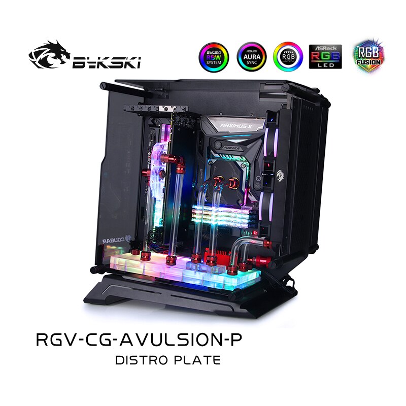 Kit de refroidissement Bykski Waterway pour boîtier AVULSION COUGAR, 5V ARGB, pour bâtiment GPU unique, RGV-CG-AVULSION-P