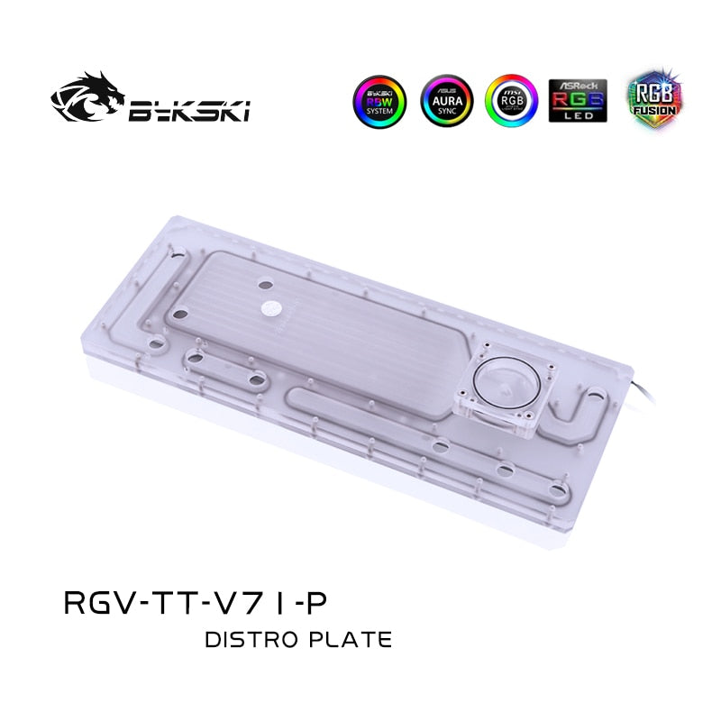 Bykski RGV-TT-V71, Waterway Boards For Tt View 71 Case, Bykski RBW, For Intel CPU Water Block & Single GPU Building