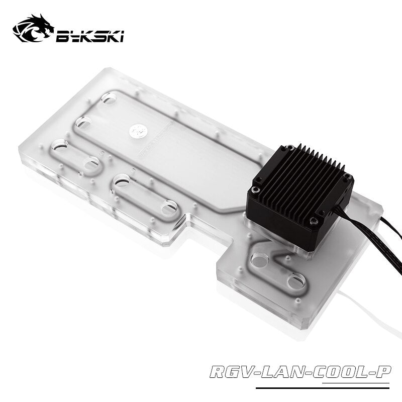 Bykski RGV-LAN-COOL-P carte de voie navigable pour boîtier Lian Li Lancool II, réservoir de refroidissement par eau pour ordinateur plaque de distribution acrylique