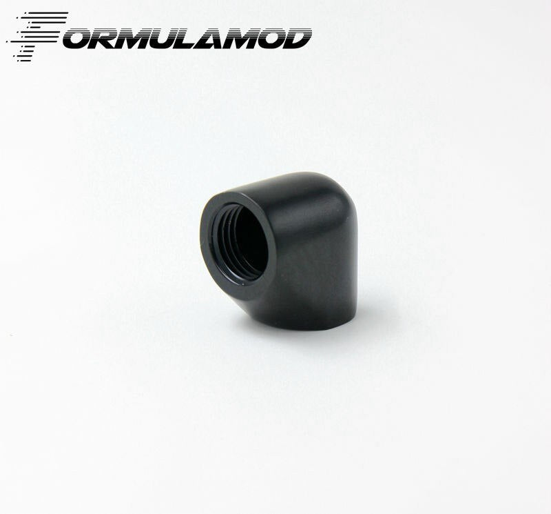 FormulaMod Fm-D90 Black/Silvery double internal G1/4'' thread 90 degree Fitting Adapter water cooling Adaptors