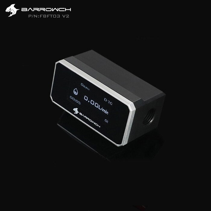 Barrow ch FBFT03-V2, Digital Display OLED Rotor Flow Meters, Multiple Colour Aluminum Alloy Panel + POM | PC Display Module