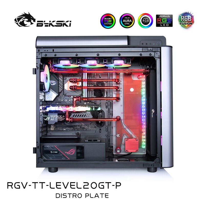 Kit de refroidissement Bykski Waterway pour boîtier Tt LEVEL20 GT, 5V ARGB, pour bâtiment GPU unique, RGV-TT-LEVEL20GT-P