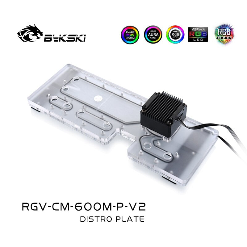 Bykski Distro Plate For CoolerMaster SL600M Case, Waterway Boards For Intel CPU Water Block & Single GPU Building, RGV-CM-600M-P-V2