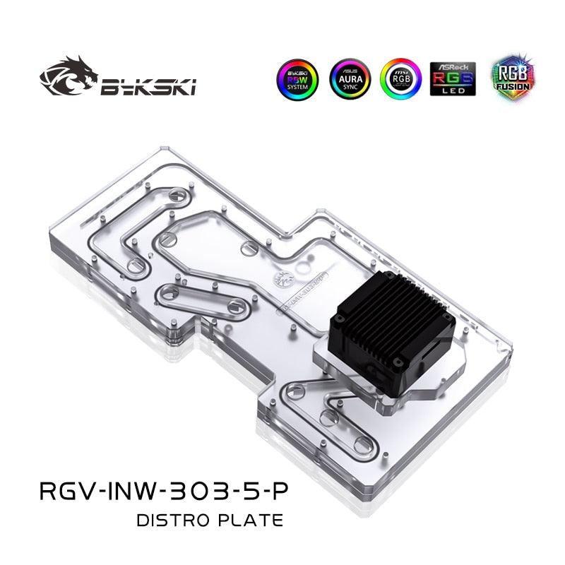 Bykski RGV-INW-303/5, Waterway Boards For In Win 303/305 Case, Bykski RBW, For Intel CPU Water Block & Single GPU Building