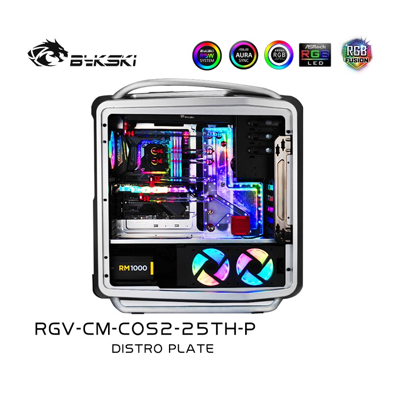 Kit de refroidissement Bykski Waterway pour boîtier Cooler Master COSMOS II, 5V ARGB, pour bâtiment GPU unique, RGV-CM-COS2-25TH-P