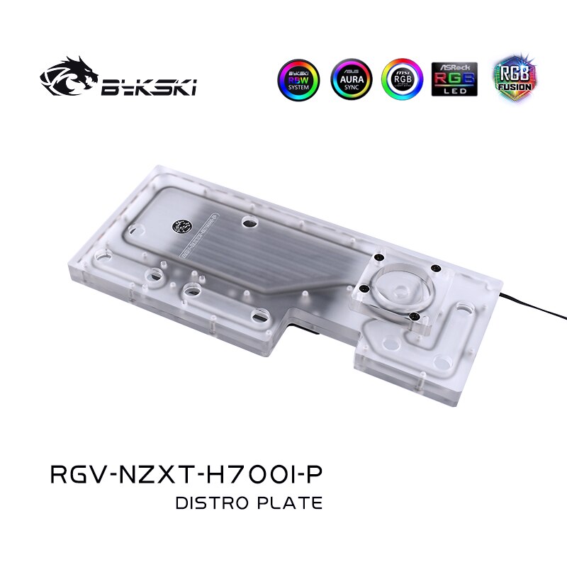 Bykski RGV-NZXT-H700I-P, cartes de voies navigables pour boîtier NZXT H700I, éclairage RBW 5V, pour bloc d'eau CPU Intel et construction GPU unique