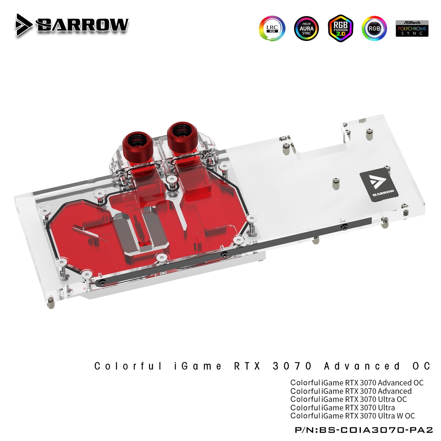 FormulaMod Barrow RTX 3070 full-cover GPU waterblock — silent local AI workload cooling (view 8)