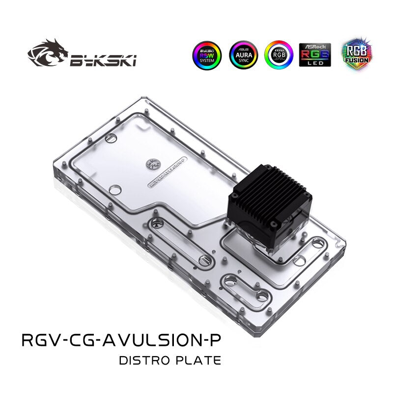 Bykski RGV-CG-AVULSION-P, cartes de voies navigables pour boîtier d'avulsion Cougar, pour bloc d'eau CPU Intel et construction GPU unique