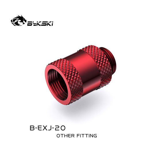 Bykski 20mm Male To Female Extender Fitting, Boutique Diamond Pattern, Multiple Color G1/4 Fitting, | Water Cooling Fitting