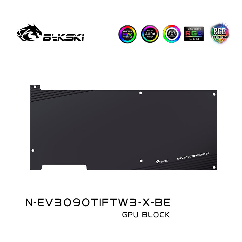 Bykski GPU bloc de refroidissement par eau pour EVGA RTX3090TI FTW3 Ultra, système de refroidissement liquide de carte graphique, N-EV3090TIFTW3-X