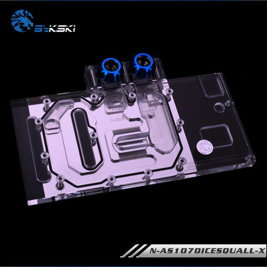 Bykski N-AS1070ICESQUALL-X,Full Cover Graphics Card Water Cooling Block, For Asus GTX1060 O3G/O6G, | Water Cooling Block