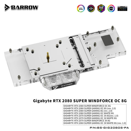 FormulaMod Barrow RTX 2080 SUPER full-cover GPU waterblock — silent local AI workload cooling (view 2)