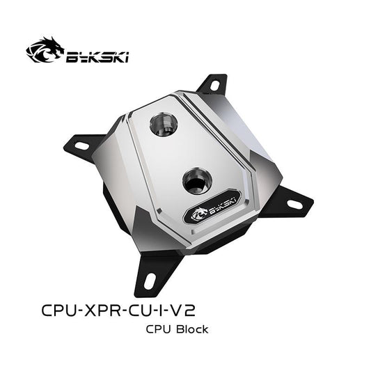 Bykski CPU Water Cooling Block For Intel/AMD Metal Cool Silver, Liquid Cooling System Micro Waterway, | Water Cooling Block
