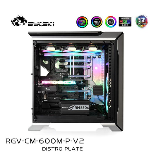 Bykski Waterway Cooling Kit For CoolerMaster SL600M Case, 5V ARGB, For Single GPU Building, RGV-CM-600M-P-V2 | PC Case