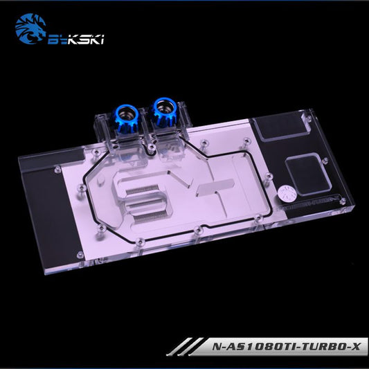 Bykski N-AS1080TI TURBO-X, Full Cover Graphics Card Water Cooling Block RGB/RBW, For Asus | Water Cooling Block