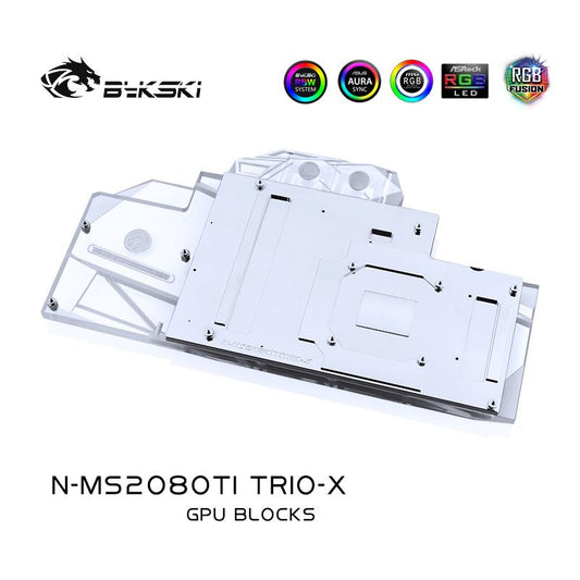 FormulaMod Bykski RTX 2080Ti full-cover GPU waterblock — silent local AI workload cooling (view 2)