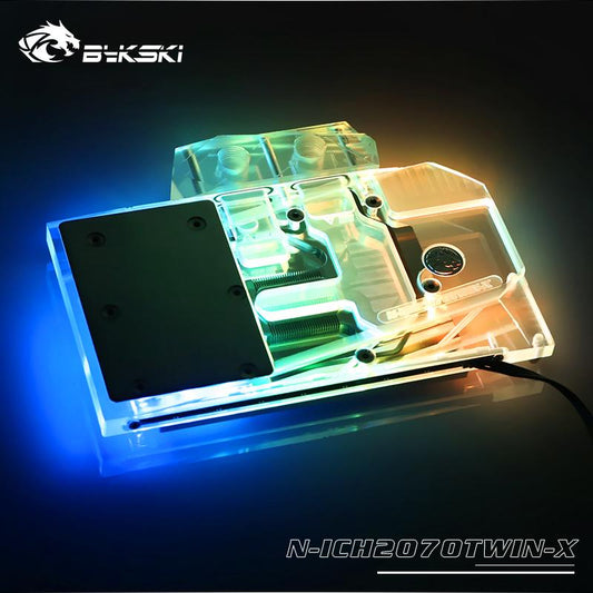 FormulaMod Bykski RTX 2070 full-cover GPU waterblock — silent local AI workload cooling (view 2)