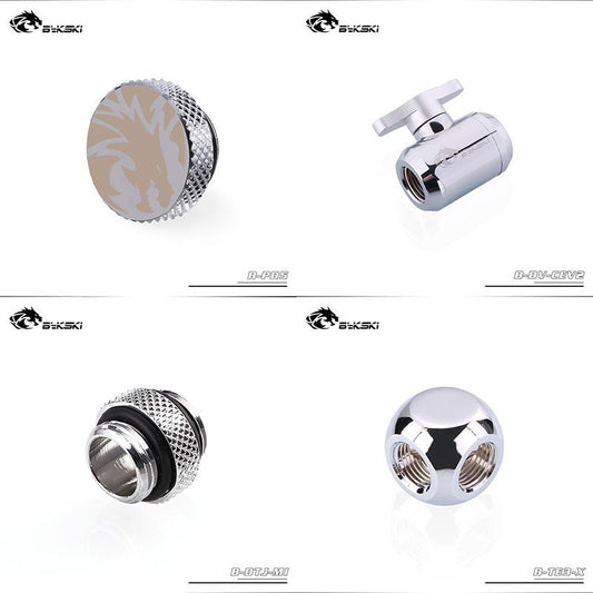 Bykski Valve Kit Drain Push Water Combination Ball G1/4" Computer Case Cooling Copper & Aluminum Bykski | Water Cooling Valve