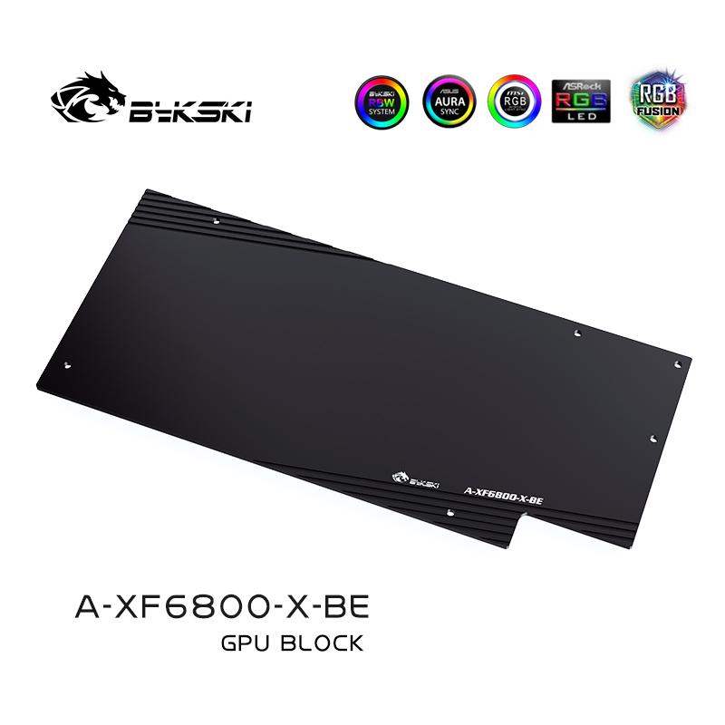 Bykski GPU Water Cooling Block For XFX RX 6800 / 6800XT V2, With Backplane for Water cooling System, A-XF6800-X