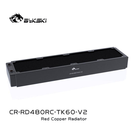 Bykski 480mm Copper Radiator RC Series High-performance Heat Dissipation 60mm Thickness for 12cm Fan | Custom Loop Radiator