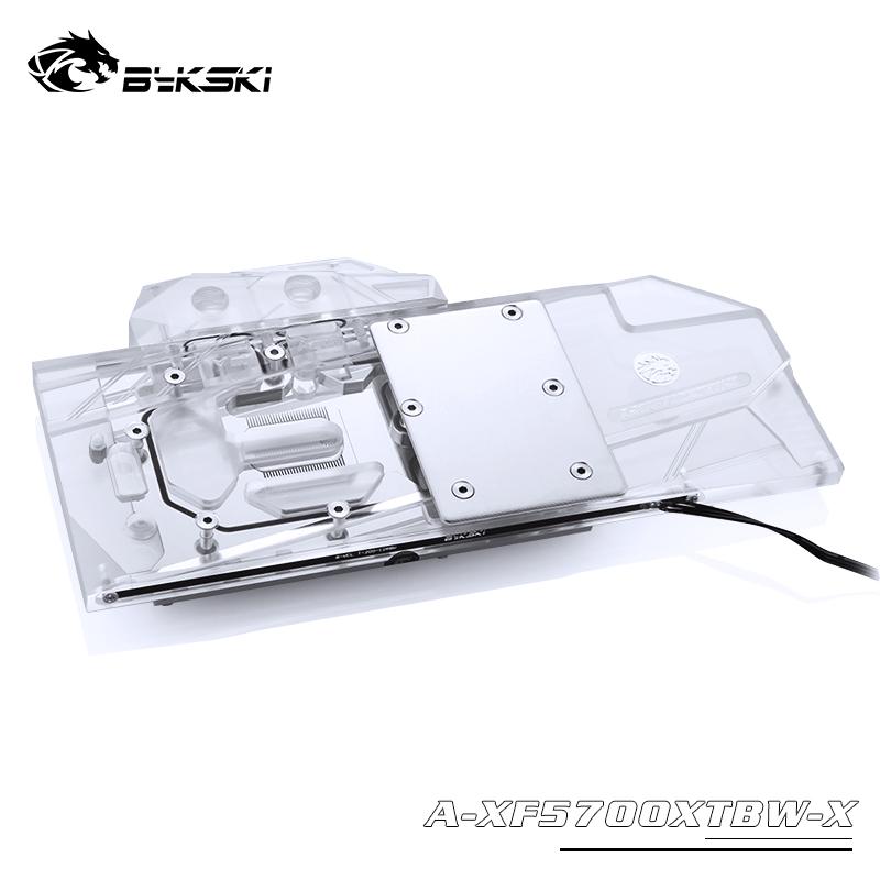 Bykski Full Cover Graphics Card Water Cooling Block RGB/RBW for XFX RX 5700 XT Black Wolf/THICC III ULTRA BOOST, A-XF5700XTBW-X