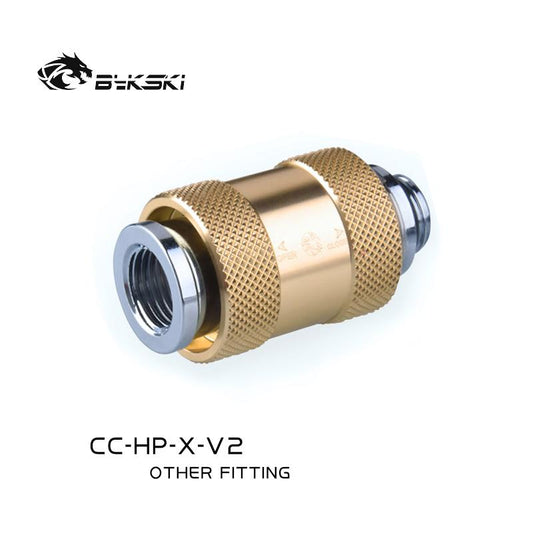 Bykski Water Valve G1/4'' Double Inner Thread, Male To Female Colour Switch, For Hard Tube Push the | Water Cooling Valve