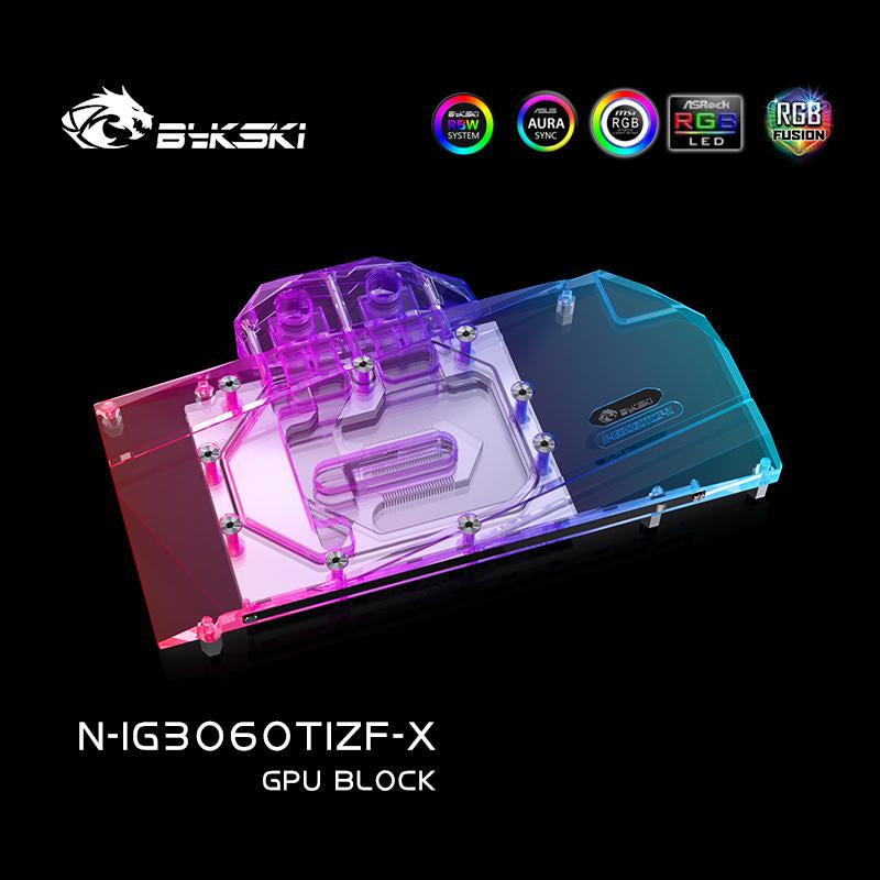 Bloc de refroidissement par eau GPU Bykski 3060TI pour Battle-AX coloré RTX3060TI 8G, système de refroidissement liquide de carte graphique, N-IG3060TIZF-X