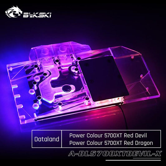 Bykski GPU Water Cooling Block For Powercolor RX 5700XT Red Devil / Dataland 5700 XT X, Computer Component Heat Dissipation, A-DL5700XTDEVIL-X