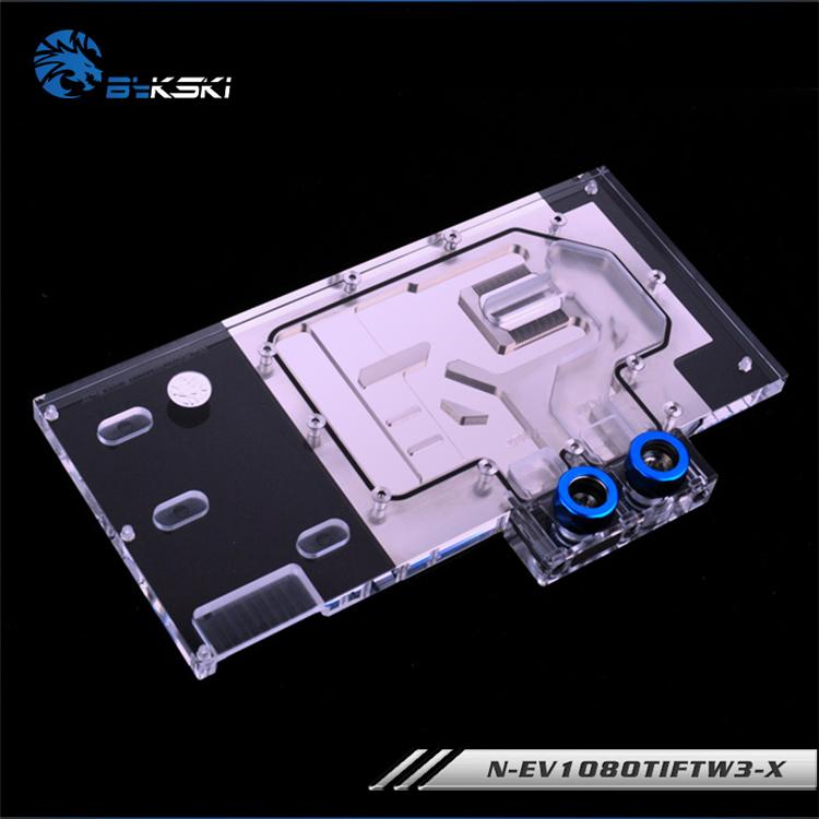 Bykski N-EV1080TIFTW3-X, carte graphique à couverture complète bloc de refroidissement par eau RGB/RBW pour EVGA GTX1080Ti FTW3 GAMING
