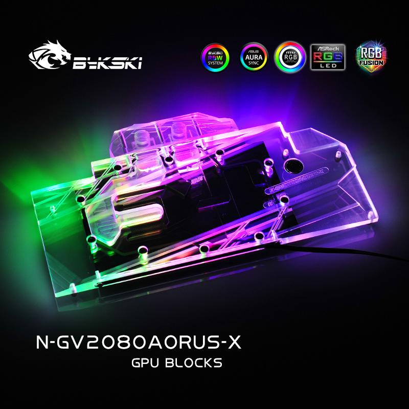 Bykski Full Cover Graphics Card Water Cooling Block For Gigabyte AORUS RTX2080 Xtreme 8G/ RTX2070 Xtreme, N-GV2080AORUS-X