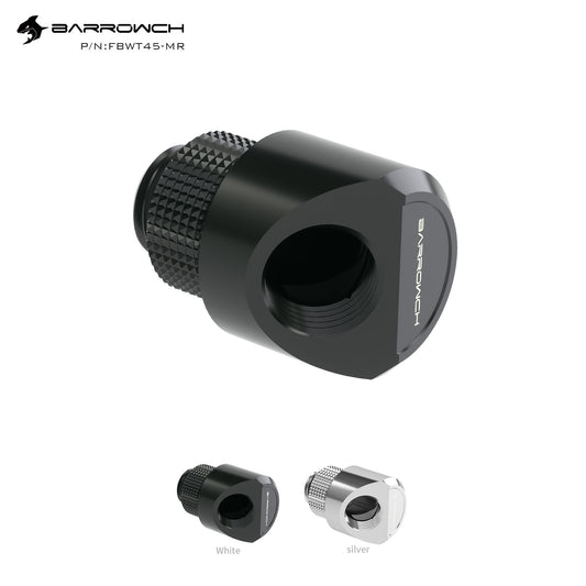 Barrow ch 45 / 90 Degree Rotary Adapter With Smooth Surface For Bend Tube Connections Design 2pcs, | Water Cooling Adapter