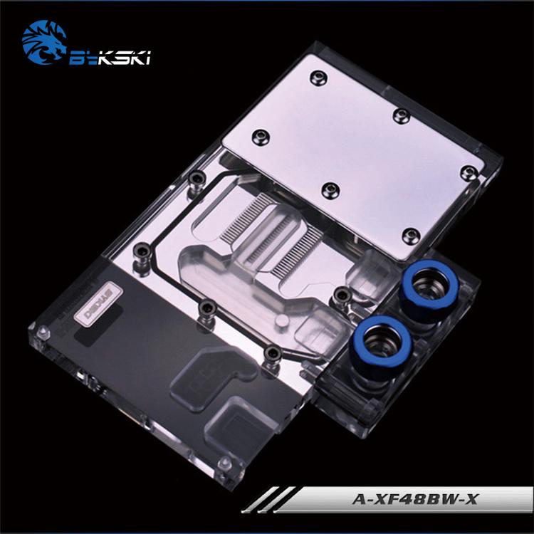Bykski Full Cover Graphics Card Water Cooling Block For XFX RX 590/580/480/470, A-XF48BW-X | Water Cooling Block