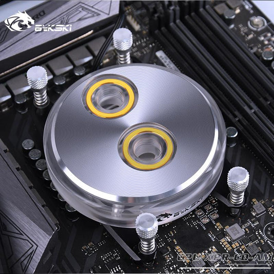 Bykski CPU-XPR-CD-AM CPU Water Cooling Block For AM4/AM5 RGB/RBW Lighting CD Pattern System | Water Cooling Block