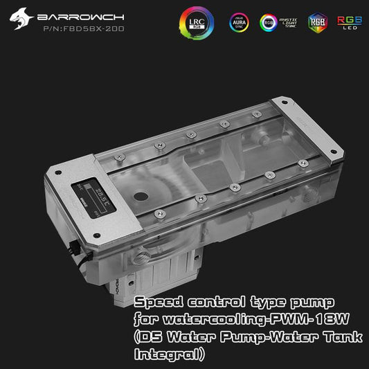 Barrow ch FBD5BX, Digital Display PWM 18W Pump With Reservoir Combinations, Box Fish D5 Series, | Pump Reservoir Combo