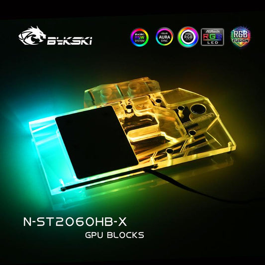 FormulaMod Bykski RTX 2060 full-cover GPU waterblock — silent local AI workload cooling (view 2)