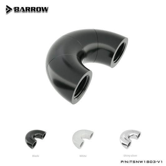 Barrow 180 Degree Zigzag Rotatable Fittings, Four-stage Female To Female Rotatable | Water Cooling Fitting