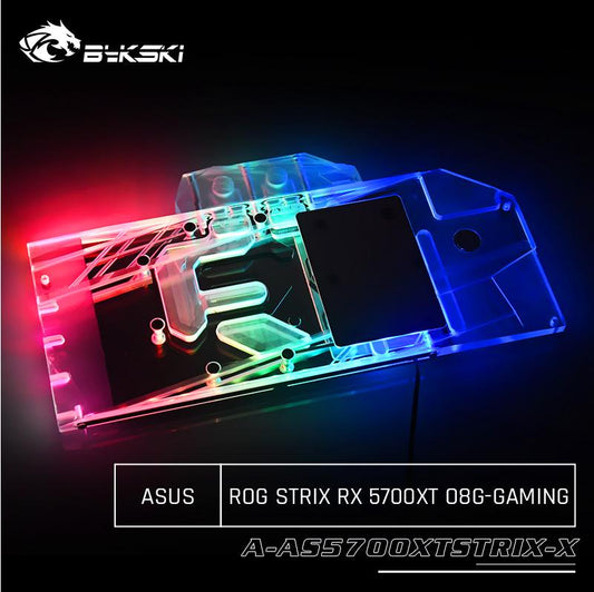 FormulaMod Bykski RX 5700XT full-cover GPU waterblock — silent local AI workload cooling (view 2)