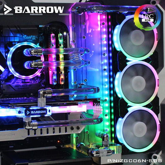 Barrow ZGC06N-SDB, Waterway Boards For Zeaginal ZG-06 Case, For Intel CPU Water Block & Single GPU | Liquid Cooling Block