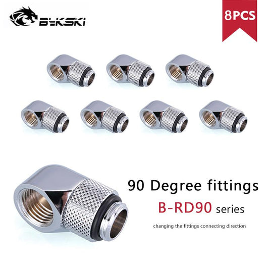 Bykski 90° Adapter Rotary Fitting Bykski G1/4" Computer Case Water Cooling Copper Equipment Adjust | Water Cooling Fitting