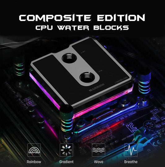 Barrow LTCP03-04N, For Intel Lga115x Composite CPU Water Blocks, POM/barss Top Optional, LRC 2.0 5v | Liquid Cooling Block