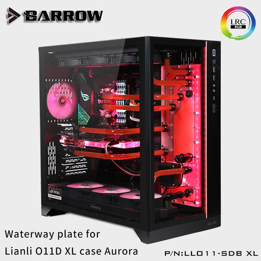 Barrow LRC 2.0 Waterway Plate, For Lianli O11D XL Case Aurora, For Intel CPU Water Block & Single GPU Building, LLO11-SDB XL