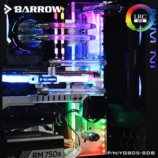 Barrow YG805-SDB, Waterway Boards For IN WIN 805/805C Case, For Intel CPU Water Block & Single GPU | Liquid Cooling Block