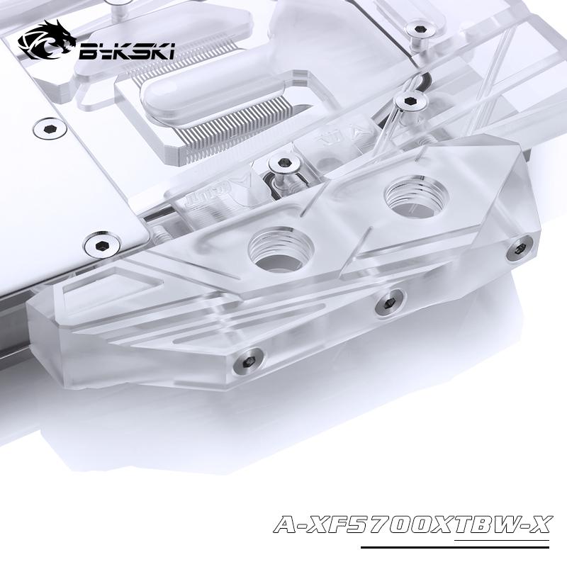 Bykski carte graphique à couverture complète bloc de refroidissement par eau RGB/RBW pour XFX Rx 5700 XT Black Wolf/Thic III Ultra Boost Gpu Cooler